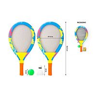 Набір ракеток TY 600-6 2 штуки, розмір 54.5 см, м'ячик, воланчик, в сітці