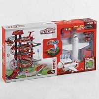 Трек 660 А-301 5 поверхів, 2 машинки, 1 машинка змінює колір, літак, автоматичний підіймач, світло, звук, аксесуари, в коробці