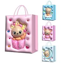 Пакет подарунковий паперовий M "Teddy 3D" 26*32*12см Stenson R96977-M