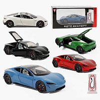 Машинка RS-03612 "Авто Експерт", 5 кольорів, електромобіль, зарядна станція, металопластик, масштаб 1:24, звук, світло, інерція, відчиняються две