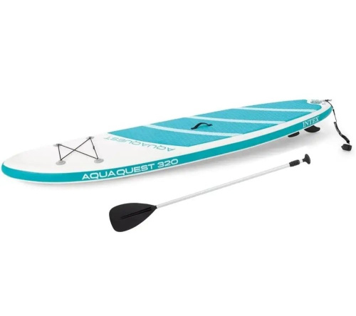 Надувна дошка для серфінгу (SUP-борд) Aqua Quest 320 Intex 68242 (15*81*320 см., весло, ліш, насос, сумка, до 150 кг.) фото 2