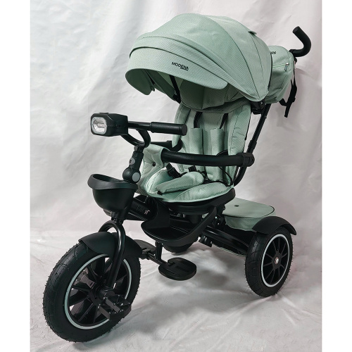 Велосипед дитячий триколісний El Camino ME 1193 Cloud Blue «MODENA» (колеса: передні Ø10.2"/задні Ø9"/гума, рама: сталь, батьк. ручка, до 30 кг)