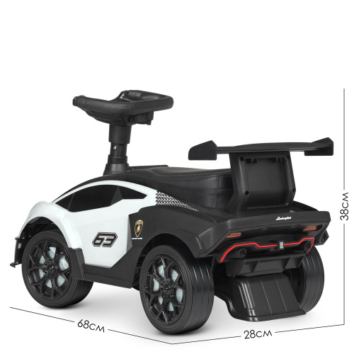 Каталка-толокар Bambi 660-1 «Lamborghini» (музика, на батарейці, срібна) фото 7
