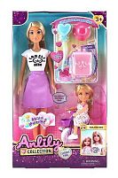 Набір ляльок 616019 2 ляльки, рухомі кінцівки, шарнірні суглоби, аксесуари, велосипед, знімний одяг, в коробці