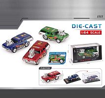 Машинка K 501 A11 металопластикова, інерція, масштаб 1:64, в коробці, ВИДАЄТЬСЯ ТІЛЬКИ МІКС ВИДІВ