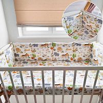 Бортики на три сторони "Тваринки" 80113 тканина РАНФОРС, розмір 120*30 см "Bimbo", в пакеті