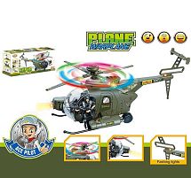 Вертоліт 286-45 колесо вільного ходу, на батарейках, підсвічування, звуки, рухомі лопаті, в коробці