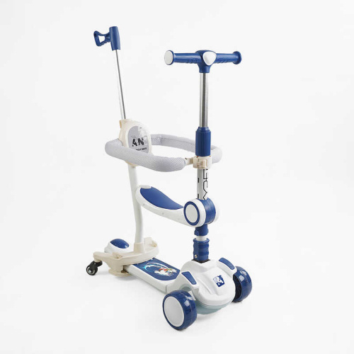 Самокат триколісний Skyper FJ-59060 (5в1, колеса: передні Ø125 мм/заднє Ø100 мм/страхувальні/PU, батьківська ручка/захисний бампер/підсвічування) фото 5