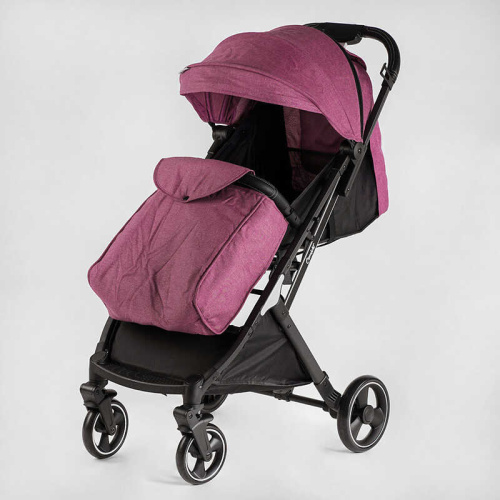 Коляска дитяча прогулянкова Joy Comfort L-30201 (колір ФІОЛЕТОВИЙ, рама сталь з алюмінієм, футкавер, підсклянник, телескопічна ручка) фото 5