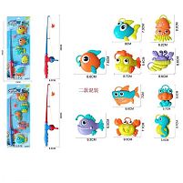 Риболовля QF 557 A 2 види, вудка, 5 фігурок, на листі