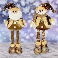 Фігура новорічна "Santa Snowman" 62см (ноги-телескоп) Stenson R96517