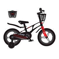 Велосипед дитячий двоколісний Profi MB 181059 black «Air Pro» (колеса Ø18"/гума, рама: магній, доп. колеса, кошик, гальмо ручне/ножне, 5-7 років)