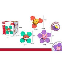 Брязкальце-спінер 668-76 3 види, 3 штуки, присоски, в коробці, ВИДАЄТЬСЯ ТІЛЬКИ МІКС ВИДІВ