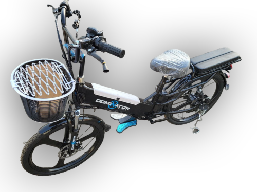 Електровелосипед Dominator PANTHER black (колеса: Ø24", акб: 48V/14Ah/Li-ion, мотор: 500W, пробіг на одному заряді до 45 км, до 35 км/г, чорний) фото 3