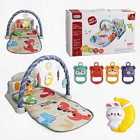 Килимок 368-5 G піаніно, мелодії, підсвічування, 5 підвісок, брязкальця, в коробці