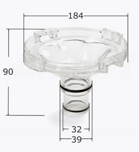 Кришка Intex 11095 (вакуумної камери, перехідник із скімера на пилосос, до набору для чищення басейнів Intex 58947) фото 3