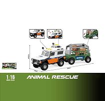 Машинка WY 1163 B з причепом, масштаб машини: 1:16, розмір: 43х12х15.5 см, підсвічування, звуки, фраза англійською мовою, інерція, гумові шини,
