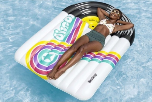 Матрас надувний для плавання BestWay 43837 «Disco» (145*196 см, вік 8+, до 100 кг)