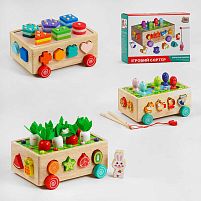 Ігровий сортер 22657 "4FUN Game Club Wood", 3 види, у коробці