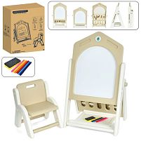 Мольберт дитячий Bambi Y1029 (45,6*62*78,5 см, складний, магнітна дошка, 6 фломастерів, складний стільчик, вік 2+)