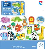 Магнітні пазли C 73798 “Тваринки”, назви англ. мовою, 30 елементів, в коробці