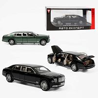 Машинка RS-52405 "Авто Експерт", 2 кольори, металопластик, 1:24, звук, світло, інерція, відчиняються двері, багажник та капот, в коробці