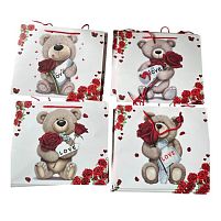 Пакет подарунковий паперовий XL "Teddy Love" 36*54*30см Stenson R101614-XL
