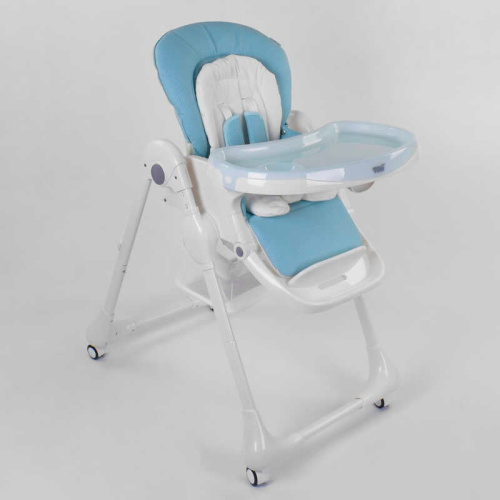 Стільчик для годування немовлят Toti W-48406 (м'який PU, м'який вкладиш, 4 колеса, знімний столик, в коробці)