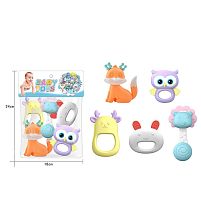 Набір брязкалець HX 043 5 штук, прорізувач, в пакеті