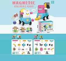 Магнітний конструктор 158-60 2 види, рухомі елементи, тріскачка, в коробці