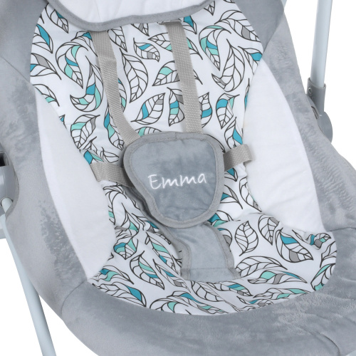 Крісло-гойдалка для немовлят з електро-заколисуванням El Camino ME 1076 EMMA Grey Mint Feathe (механізм гойдання: маятник) без столешні фото 3