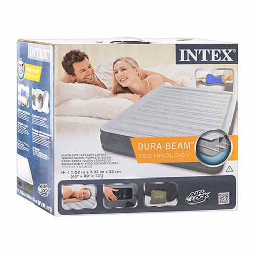 Надувне ліжко Intex 67770 (двоспальне, 33*152*203 см., вбудований електронасос 220V) фото 9