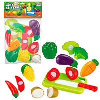 Овочі на липучках “Що є на кухні?” 65262 "4FUN Game Club", 10 елементів, обробна дошка, ніж, у пакеті