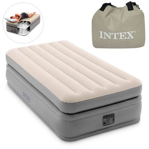 Надувне ліжко Intex 64162 (односпальне, 51*99*191 см., вбудований електронасос 220V, навантаження до 136 кг.) фото 5