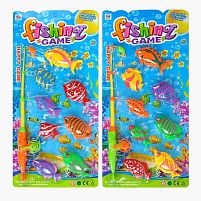 Риболовля 329 A 70 2 види, магнітна, 8 рибок, 1 вудка, на листі