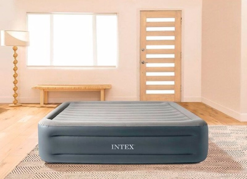 Надувне ліжко Intex 64126 (46*152*203 см, двоспальне, вбудований електронасос 220V/зовнішній, до 272 кг) фото 9