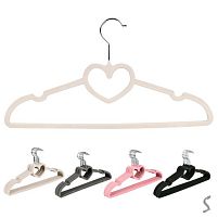 Вішалка з велюровим покриттям "Серце" 10шт/уп 41см Stenson R101068