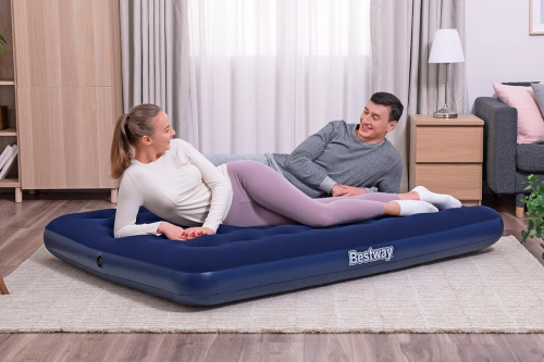 Надувний матрац BestWay 67287 «Matrix» (22*137*191 см, півторамісний, зовнішній електричний насос 220V, до 300 кг) фото 14