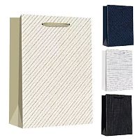 Пакет подарунковий паперовий M "Stripes" 26*32*12см Stenson R96664-M