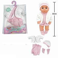 Одяг для пупса YLC 330 A комбінезон, шапочка, шкарпетки, курточка, для ляльок зростом 30-35 см, у пакеті