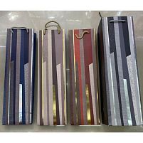 Пакет подарунковий паперовий під пляшку "Abstraction" 11*11*38см Stenson R95547