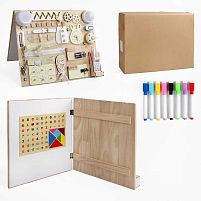 Бізіборд C 64844 лампочка, телефон, звук, підсвічування, фрази англійською мовою, музикальний механізм, магнітна дошка, дзвінок, в коробці