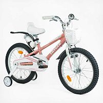 Велосипед дитячий двоколісний 18" Corso TG-60323 "TAYGER" алюмінієва рама, ручне гальмо, дод. колеса, дзвоник, бутилочка, зібран на 85%