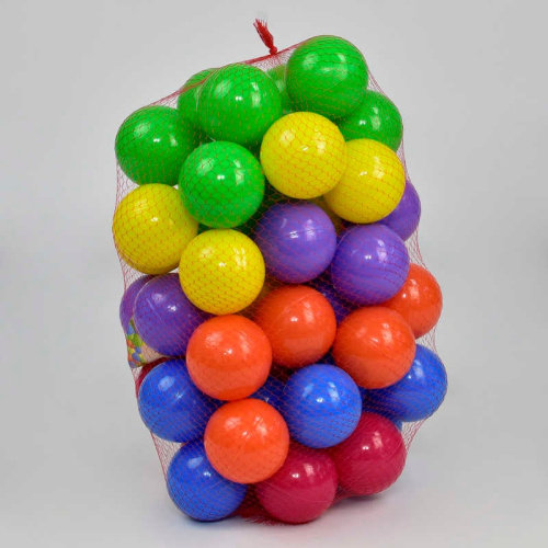 Набір м'ячів для дитячих ігрових центрів M-Toys 12023 (Ø 8 см., 50 шт. в сітці) фото 2