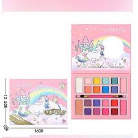 Косметика LK 5065 16 кольорів тіней, пензлик, дзеркальце, рум’яна, контуринг, в коробці