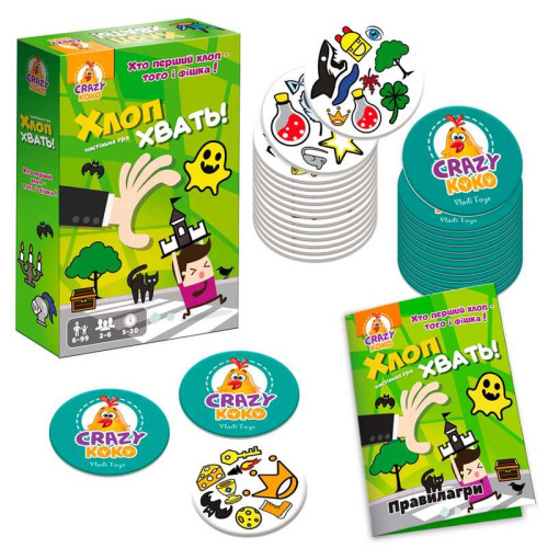 Гра настільна розважальна "Хлоп! Хвать!" VT8077-05 "Vladi Toys"