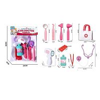 Набір лікаря A 80-2 термометр, стетоскоп, дзеркальце для огляду, пінцет, медична сумочка, в коробці
