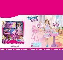 Лялька WG 176 висота: 30см, пупсик, аксесуари, знімний одяг, столик для годування, ліжечко, в коробці