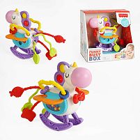 Брязкальце BY 217 “Єдиноріг”, шнурочки, pop it, тріскачка, пальчикова гра, прорізувач, в коробці