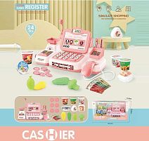 Касовий апарат 997-21 24 аксесуари, сканер, калькулятор, звук, іграшкові гроші, муляжі харчових продуктів, в коробці